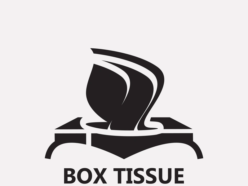 Box Tissue vector icon image design. facial tissue flat style illustration
