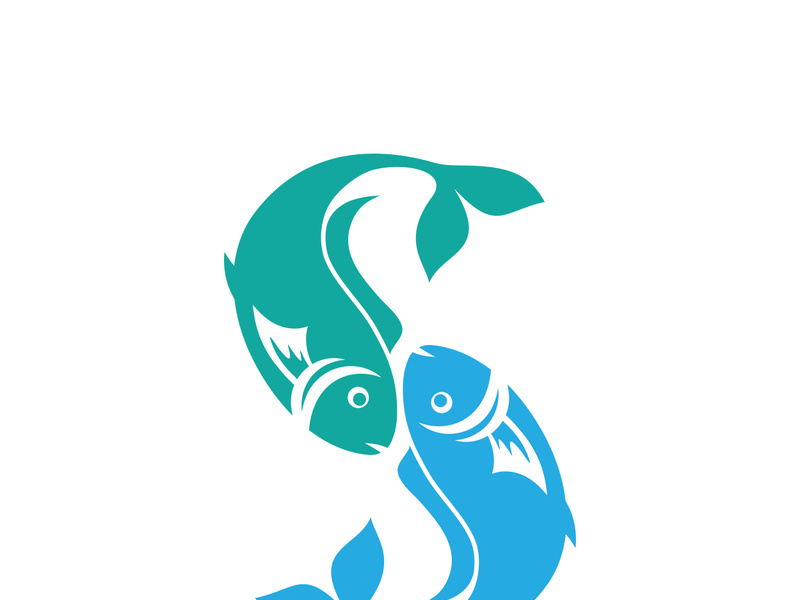 Fish logo template. Creative vector symbol