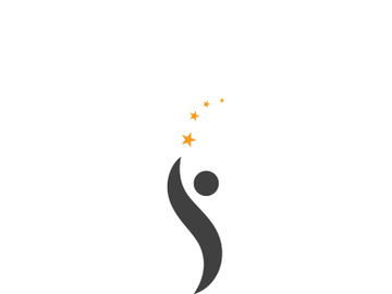 People star logo design to achieve a success or dream. preview picture