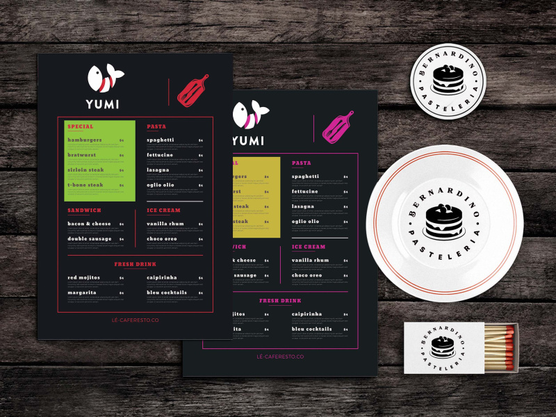 Drink And Dive Menu Template