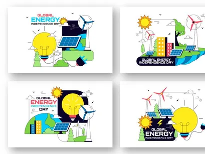 10 Global Energy Independence Day Illustration