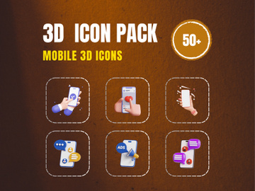 3D Mobile Icon in High Resolution preview picture