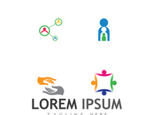 Creative people community group logo design.