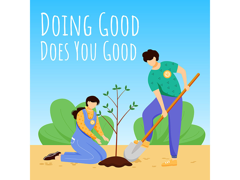 Doing good does you good social media post mockup