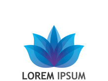 Colorful lotus flower logo design.