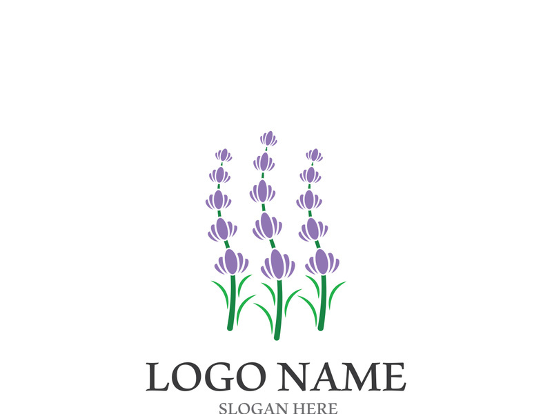 Lavender flower vector icon illustration design template