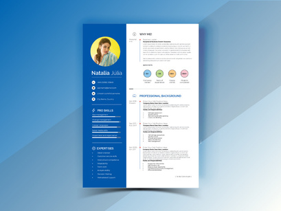 Professional Vibrant Creative Resume Design