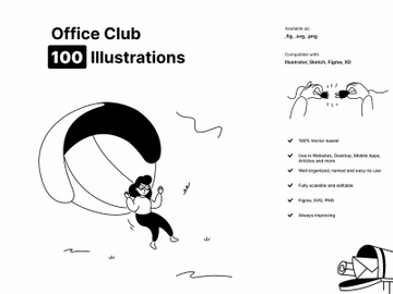 Office Club Illustration Pack preview picture