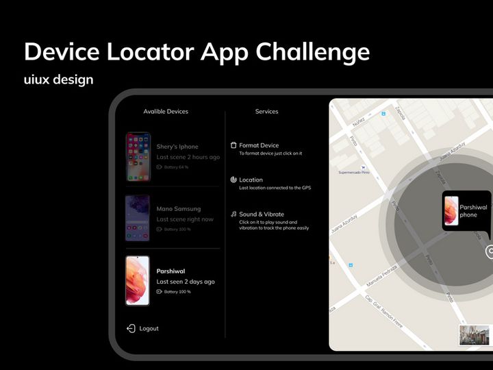 Devicer locator UI