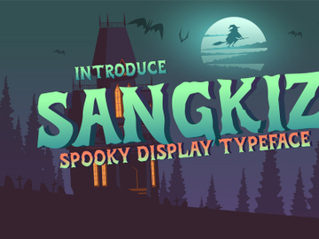 Sangkiz - Spooky Display Typeface preview picture