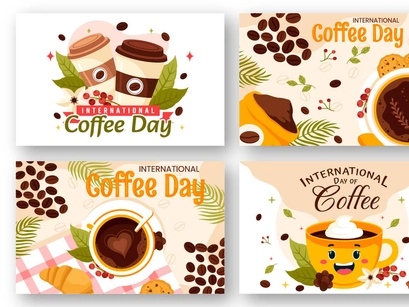 12 International Coffee Day Illustration