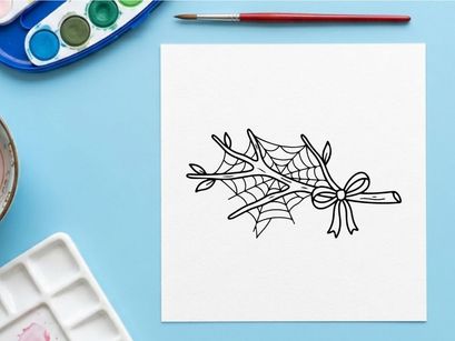 Desenho botânico à mão de ramos de flores silvestres. Ilustração de arte linear delicada para projetos de design com tema natural.