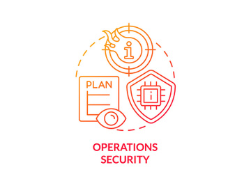 Operations security red gradient concept icon preview picture