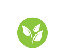 Green leaf ecology nature element vector icon