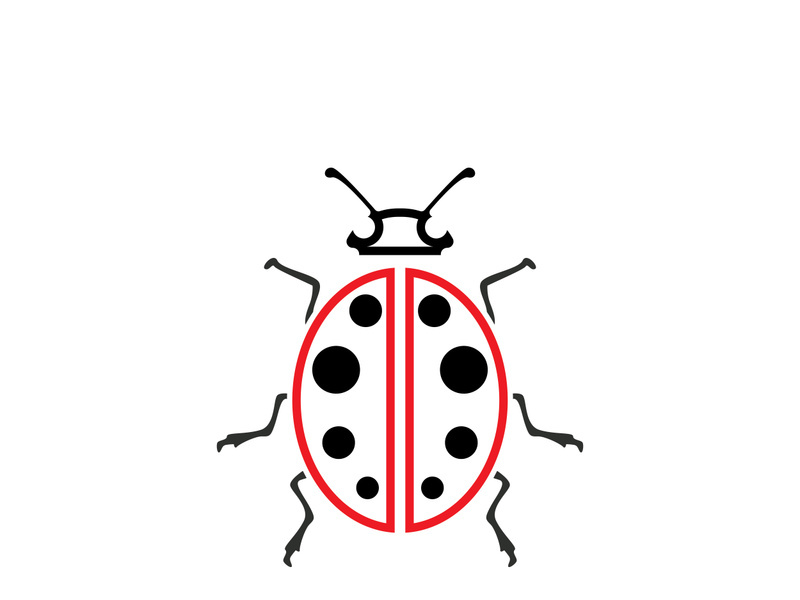 ladybird animal  vector logo symbol icon