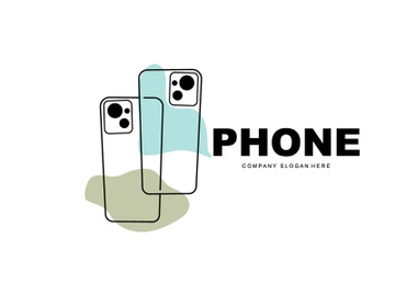 Smartphone Logo, Communication Electronics Vector, Modern Phone Design, For Company Brand Symbol preview picture