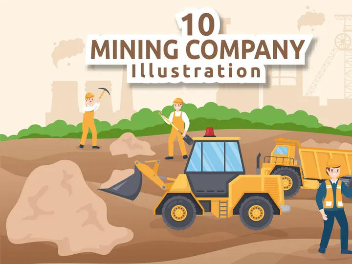 10 Mining Coal Mine Company Illustration