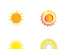 Sun vector illustration icon logo template design