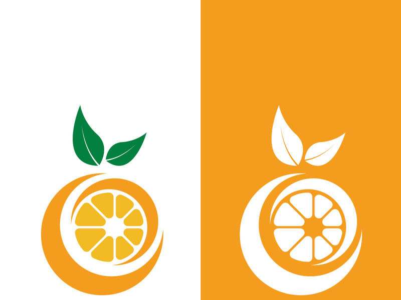Orange logo design vector icon illustration design