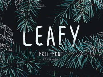 Leafy Free Brush Font preview picture