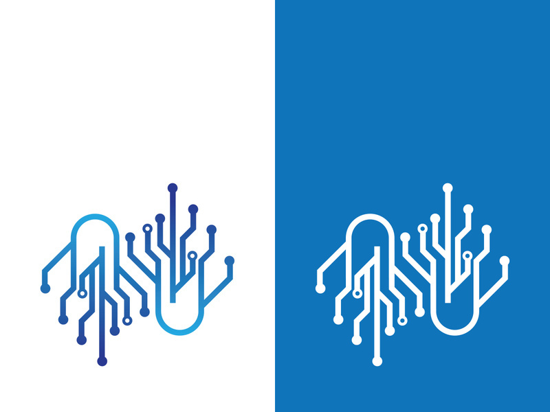 Technology logo images illustration design template