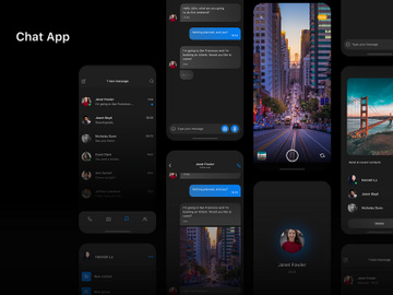Design Concept: Chat app (Free Adobe XD)  preview picture