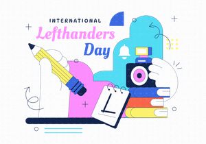 10 International Left Handers Day Illustration