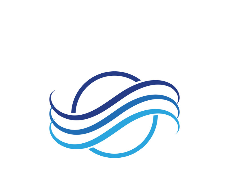 Water wave icon vector illustration design logo