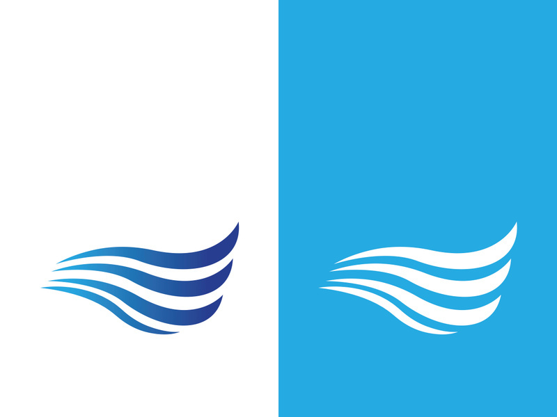 Wave beach vector illustration design logo