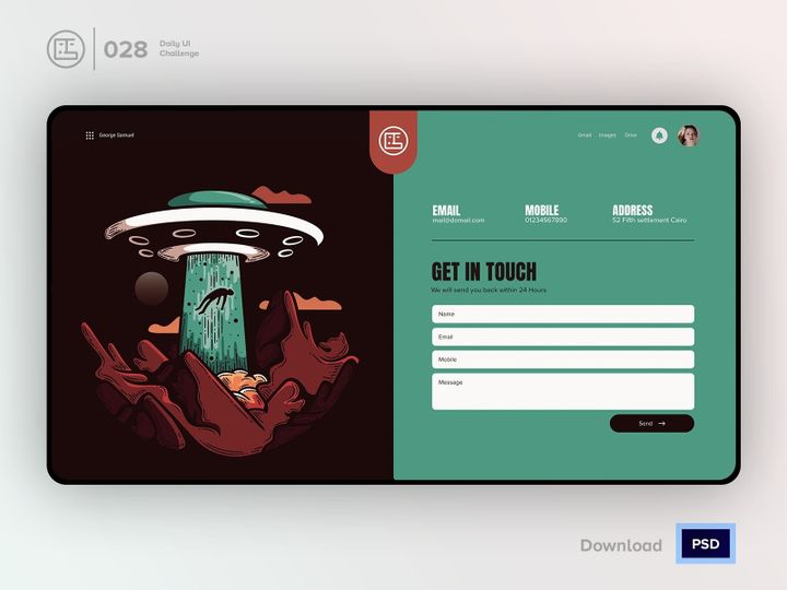 Contact Us | Daily UI challenge - Day 028/100