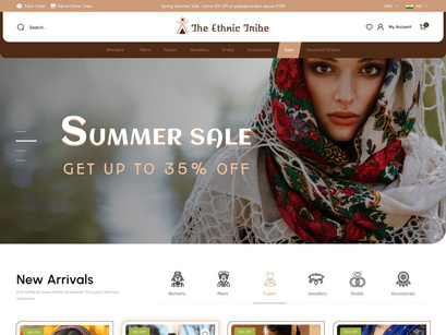 Ethnic Tribe - Fashion Website Concept Design