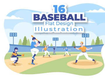16 Baseball Player Sports Illustration preview picture