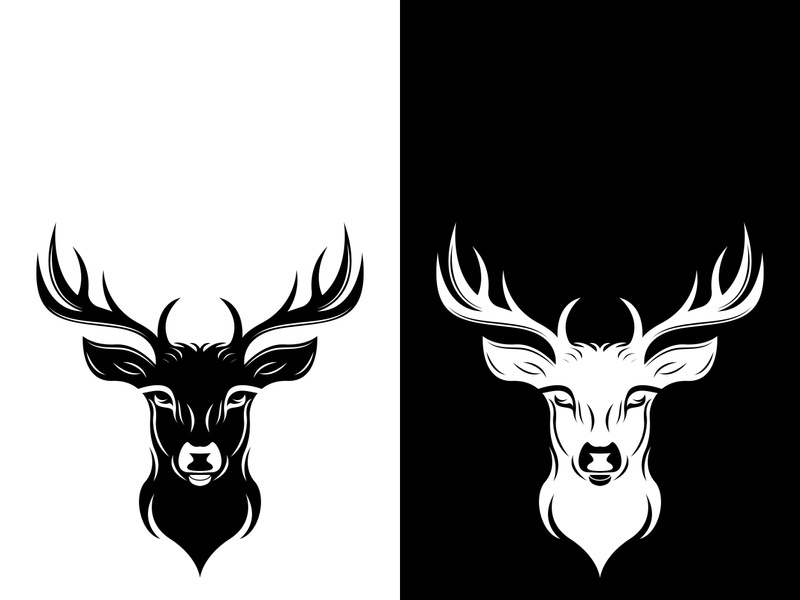 Deer logo template vector icon illustration design