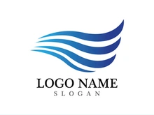 Wave beach vector illustration design logo