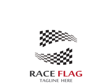 Creative and modern racing flag logo design. preview picture