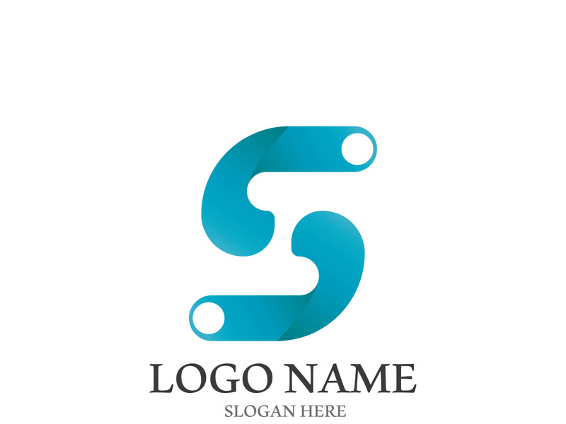 S letter creative icon logo design elegant vector illustration