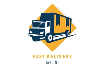 Logo truck delivery service concept.