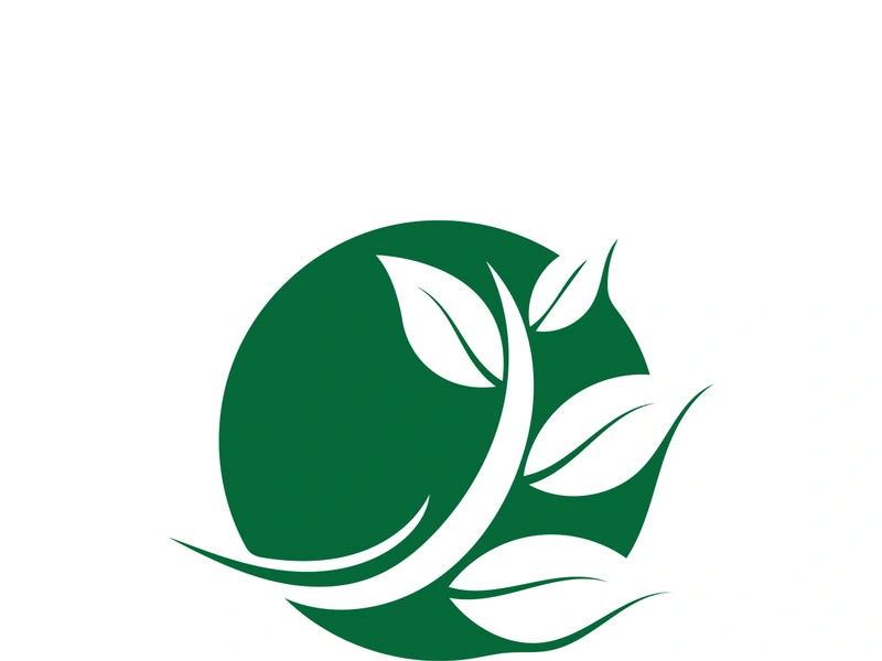 Logos of green tree leaf ecology nature element vector