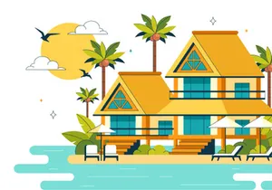 10 Beach Resort Illustration