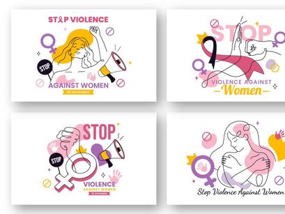 6 Stop Violence Against Women Illustration