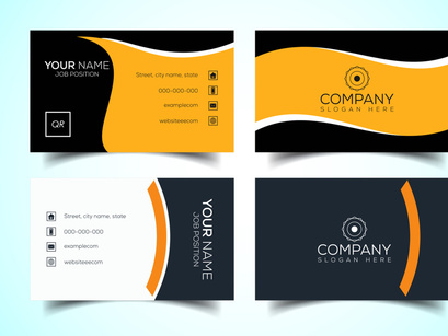 10 Double-sided creative and modern business card template. Vector illustration