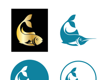 Fish logo template. Creative vector symbol preview picture