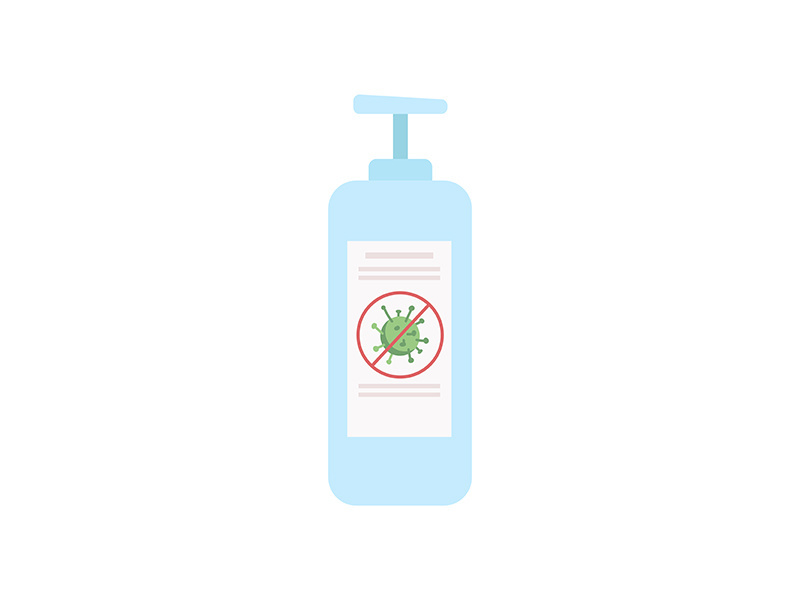 Hand sanitizer semi flat color vector object