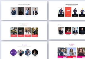 28 Team Blocks Widgets for Web UI Kit