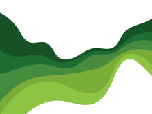 Abstract Green wave vector illustration design background