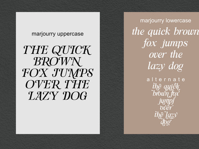 Marjourry modern serif display font