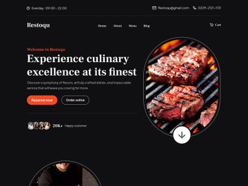 Restoqu - Restaurant web template preview picture