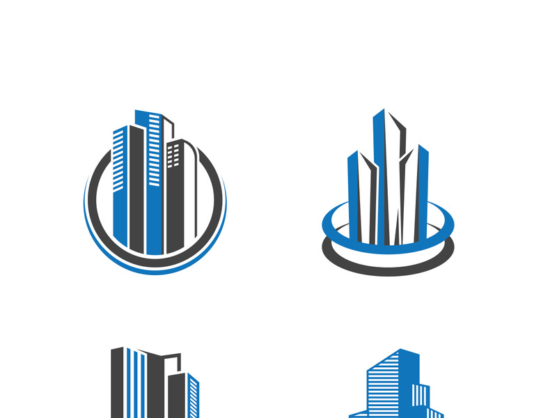 Building logo vector and symbol icon illustration design
