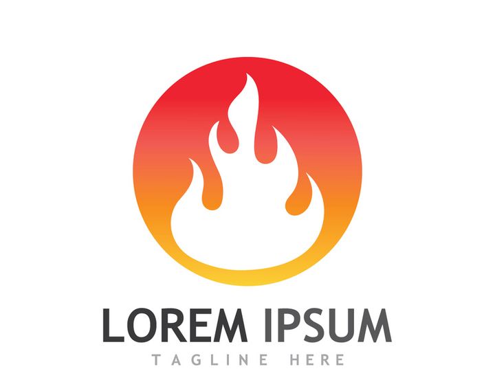 Fireball logo design with modern concept