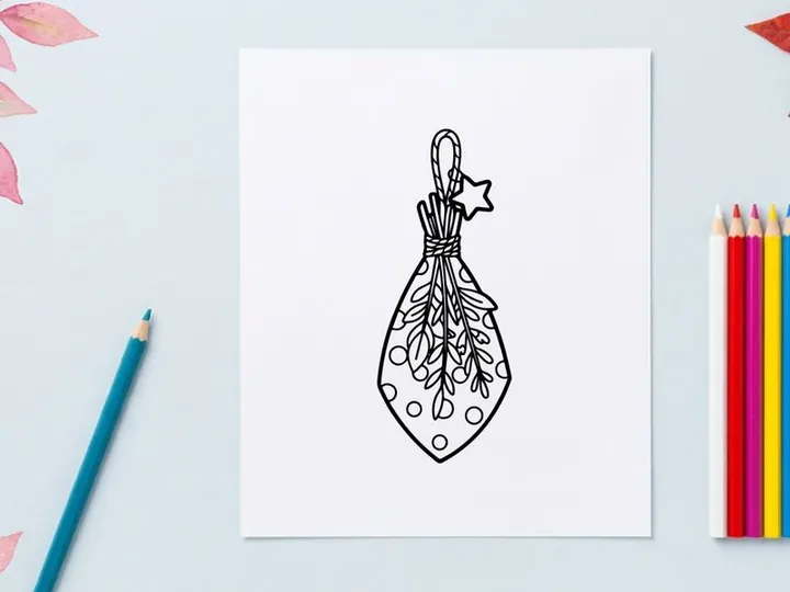 Hand-drawn Halloween candy bag with spooky doodles. Trick-or-treat pouch featuring ghosts, stars, and festive designs for kids.